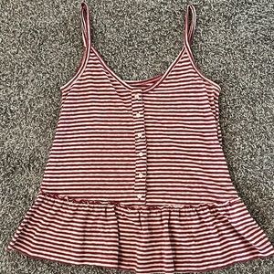 Abercrombie & Fitch spaghetti strap peplum tank
